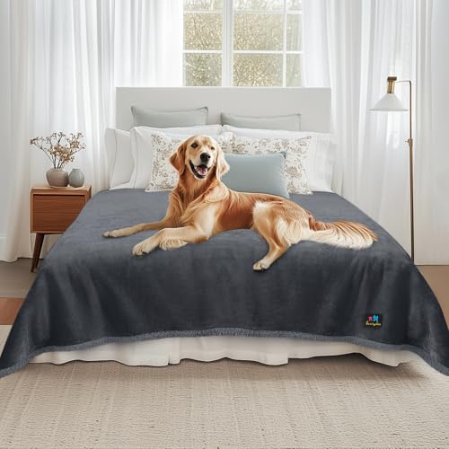 luciphia Wasserdicht Hundedecke Flaushig, Fleece Haustier Decke Waschbar | Schutzdecke für Sofa,Couch,Bett,Auto vor Nässe,Outdoor Decke für Hunde,Katzen,maschinenwaschbar,ideal für Zuhause,unterwegs