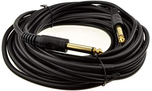 6,35 mm 1/4inch Mono Jack Fiche Guitar/Instrument/Patch câble Plaqués Or 10 m [10 mètre/10m]