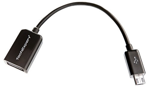 TechExpert Cable Micro USB/USB A OTG pour Tous Les Smartphones et tablettes avec Port Micro USB et la Fonction OTG