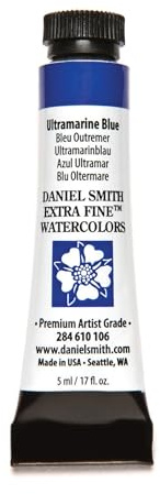 Daniel Smith Extra Fine Watercolor Paint, 5ml Tube, Ultramarine Blue, 284610106
