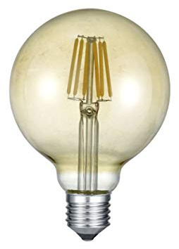 Trio Leuchten LED Leuchtmittel Globe 988-679, Metall aluminiumfarbig, 1x 6 Watt, Weiß