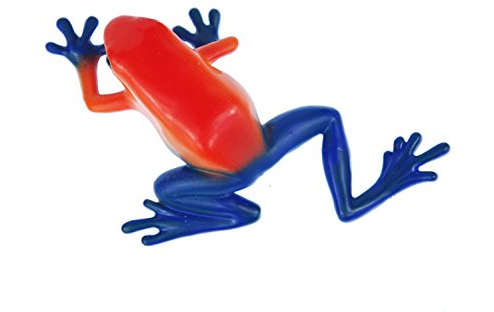 Miniblings Grenouille Grenouille Poison Broche Caoutchouc Bleu Broche en Caoutchouc forêt Orange - Bijoux Mode Main I Bouton Pin Pins