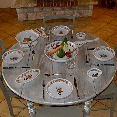 YODECO Sahel Couscous Serving Plates for 8 People Beige