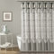 Lush Decor Boho-Medaillon-Duschvorhang, Stoff, böhmisches Damast-Design, mit Quasten, 182,9 x 182,9 cm, Grau