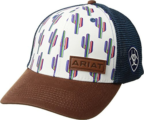 ARIAT Damen Women's Serape Cactus Mesh Snap Cap Kappe, weiß/blau, Einheitsgröße