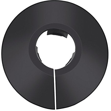 12 Pack Plastic Radiator Pipe Covers Pipe Collars for 15 mm Diameter Pipe (Black)