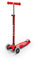 micro Maxi Deluxe LED Kickboard | Kickboard mit LED-Vorderrollen | Lenker höhenverstellbar | ab 5 Jahre | Kickboard in der Farbe red