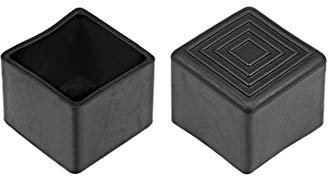 sourcing map Embout Caoutchouc Pieds Chaise Table Meubles carrés 28 mm x 28 mm 30 pièces