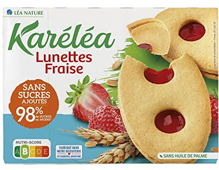 Karéléa - Lunettes Fraise - Sans Sucre Ajouté - Sans Huile de Palme - 175 g