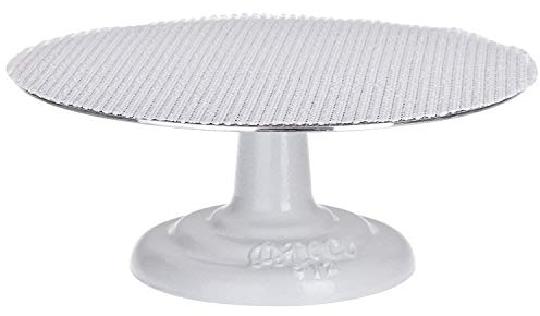 Ateco Soporte Giratorio para decoración de Pasteles, Plato Giratorio de Aluminio y Base de Hierro Fundido con Almohadilla Antideslizante, 12 Pulgadas