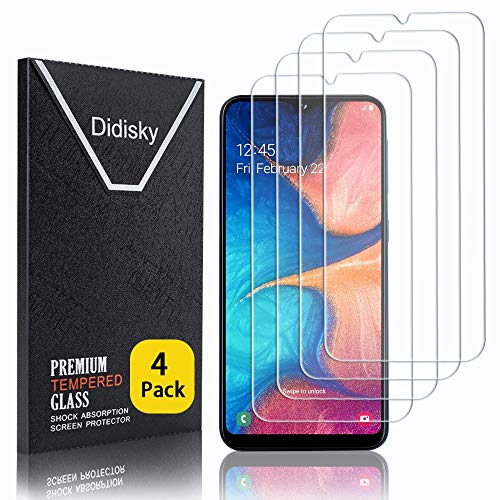 Didisky [4 Stück Schutzfolie Kompatibel mit Samsung Galaxy A20e,9H Hartglas, Keine Blasen, High Definition Schutzfolie, Einfach anzuwenden, Fall-freundlich