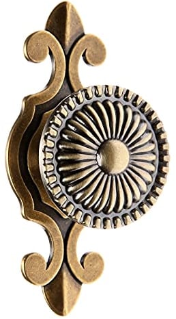 MUXSAM 10Pcs Pulls Handles Knobs for Drawer Door Kitchen,Cabinet Knobs Furniture Wardrobe Round Antique - Antique Brass