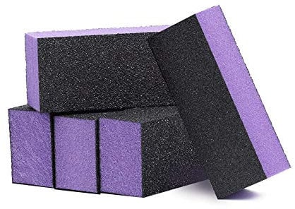SKYPIA Tampone per unghie a 4 lati per levigatura, lucidatura, lucidatura, lima lucidante, nail art, pedicure, strumento per manicure (5 pezzi) (viola)