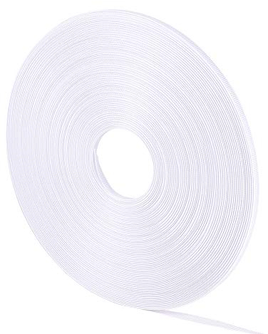 PandaHall 50 Yards 6mm Polyester Knochen Zum Nähen, Weißes Durchnähtes Hochzeitskleid Mit Niedriger Dichte Und Hochzeitskleid-Stillkappen Partykleider DIY Craft Making, Weiß