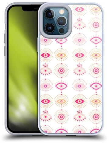 Head Case Designs Officially Licensed Cat Coquillette Pink Evil Eyes Linear Gel Case [Military Grade Protection] Compatible with Apple iPhone 12 Pro Max and Compatible with MagSafe