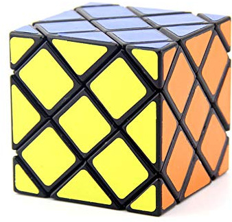 Yealvin 8-Achsen 6-Faceted Magic Cube Black Skewb Twisty Puzzle Cube Brain Teasers Smooth Magic Cubes Puzzles Collection