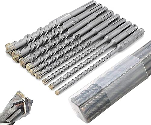 SDS Plus Bohrer Set-Hammerbohrer für Beton mit 4 Schneiden in den Größen 5,6,6,8,8,10,12,14,16 x 160mm- LOSTTYPE für Beton und Mauerwerk