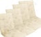 Home Tresor - Set Cuscini per Sedie con Schienale, Cuscini per Sedie da Interno, Esterno, Cucina, Giardino Cuscini Coprisedia Imbottiti 6 cm. con Schienale 4 Pezzi (Panna)