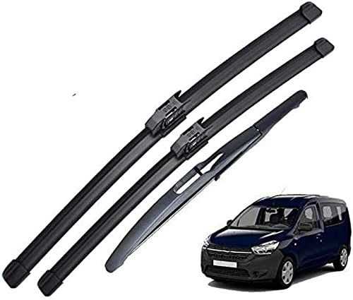HXINOA Scheibenwischer vorne und hinten, für Dacia Dokker 2016-2020, 2 Stück, 120 cm, Gummi, Haken, Autozubehör, Wischblatt