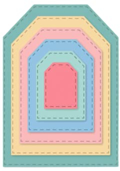 Craftelier - Essential Mini Stanzschablonen für Scrapbooking, Basteln und Kartengestaltung | Etikettenform - Ungefähre Größe zwischen 2,70 x 2,00 cm und 9,50 x 6,70 cm
