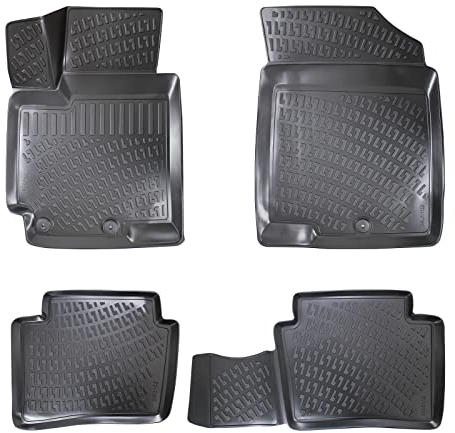 fussmattenprofi.com 3D Gummimatten Set für KIA Rio Baujahr 2011-2017 | Extra Hoher 5cm Rand Allwetter Auto Fussmatten I TPE Geruchlos rutschfest Fußmatten Zubehör