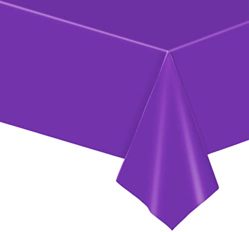 POPOYU Viola Tovaglia Antimacchia, Tovaglie Rettangolari per Feste, Grande Tovaglia Natalizia 137x274cm Tovaglie PE Copri Tavolo da Interno Elegante per Natale Feste Giardino Esterno Compleanno