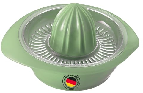 Westmark Zitronen-/Zitruspresse mit Behälter, Durchmesser: 18,7 cm, Fassungsvermögen: 350 ml, Kunststoff, Limetta, Grün, 3091227M