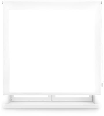 Blindecor Transparentes Rollo nach Maß | Rollo nach Maß | Weiß | 60 x 250 cm (Breite x Höhe) Stoffgröße 57 x 245 cm | lichtdurchlässige Rollos für Fenster