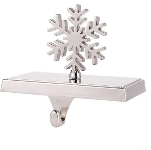 CARMOTTER Weihnachtssockenhaken, Kaminhaken, modischer Kleiderständer, Aufbewahrungsregal, für Regalständer, Weihnachtsdekoration (Schneeflocke)