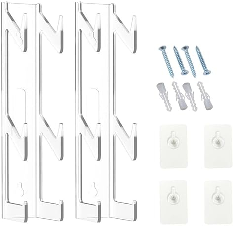 Bonkshire Set of 2 2-Tier Universal Game Controller Headset Holder Stand for Controller Stand, Clear Headphone Holder Set