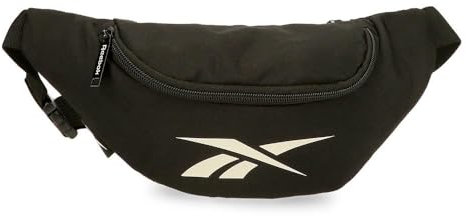 Reebok Malden Riñonera Grande Negro 19x12,5x7,5 cms Poliéster by Joumma Bags