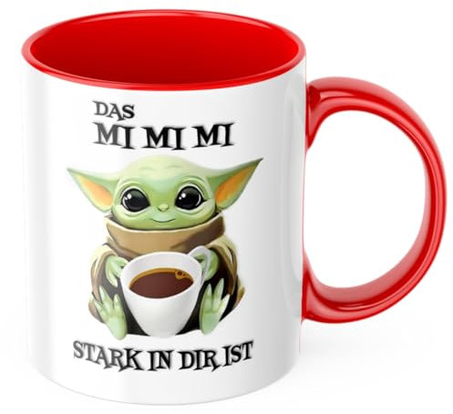 Das MIMIMI stark in dir ist - Tasse - Das perfekte Geschenk für den Mann, Papa, Mama, Opa die Kinder und Frau - lustige und beste Geschenkidee zum Vatertag oder Geburtstag (rot)