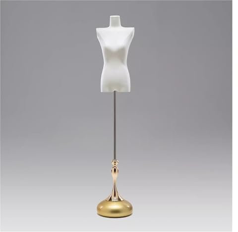 pujindu Mannequin-Körper, Schneiderpuppe, Schneiderpuppen Für Weibliche Schaufensterpuppen Für Kleidung, Kleid, Schmuck Höhenverstellbar Von 54 Bis 75 Zoll ( Farbe : Gold , Größe : A )