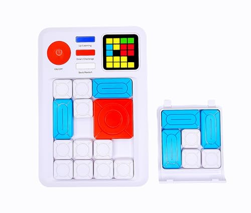 CZT Kluger Klotski Spielmaschine Labyrinth Puzzle Escape-Spiel Huarongdao Bausteine 532 Levels Block Jigsaw Konsole Geschenk für Kinder/Jungen/Mädchen Spielzeug geeignet für drinnen/draußen/Reisen