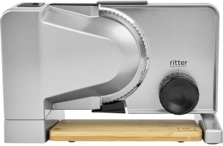 ritter Serano 8 Electric Food Slicer & Bread Slicer Made of Solid Metal, Made in Germany