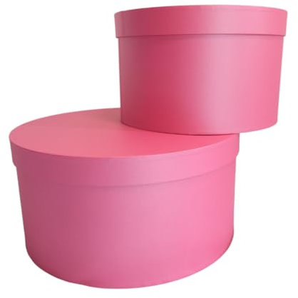 ACIT Cappelliera rotonda, Porta cappelli da armadio, Scatola cappelliera porta cappelli e accessori, Set di 2 scatole cappelliere, Made in Italy di alto design, Fatte a mano (MOTIVO 3)