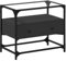 vidaXL Engineered Wood TV Cabinet/Media Unit with Glass Top - Black, Ample Storage, Industrial Design, 60x35x51 cm