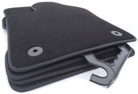 Fußmatten kompatibel mit Qashqai V-CT e-Power J12 (2022) Velours Matten Premium Automatten in Original Qualität 4-teilig Schwarz Antirutsch