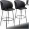 TecTake® Lot de 2 Tabouret Bar Aspect Velours Chaise de Bar avec Repose-Pieds Chaise Haute Cuisine pour îlot Central H106cm Rembourrée avec Dossier Tabouret Haut Cuisine comptoir Bar