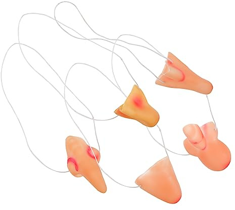 Toyvian 5Stücke Teiliges Halloween Künstliche Hexen Nase Requisiten aus Vinyl Lustige und Realistische Falsche Hexennasen für Kostümpartys Cosplay und Maskenfeste