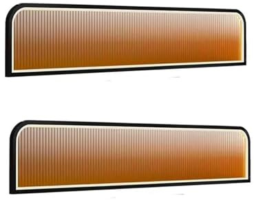 JFBLSD Beleuchtete Trennwand für Büro und Empfang | Individuelles Sichtschutz-Panel aus Edelstahl und LED-Glas | Maßanfertigung möglich | Für Cubicle, Besprechungsraum und Lounge(Black)