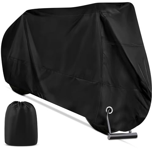BAVATEE Motorrad Abdeckplane, 210D Wasserfestes UV-Schutz Motorradgarage | Motorradgarage Winterfest, Abdeckplane Motorrad Outdoor für Motorroller Moped Roller Abdeckung Wasserdicht 265x105x125 cm