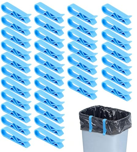 MEKEET 36PCS Wheelie Bin Clips Plastic Multi-functional Anti-Slip Waste Bin Bag Clamp Clips Garbage Clip Trash Can Clip Trash Bag Holder for Kitchen Garbage Waste Trash Can Junk Bag Fixed item