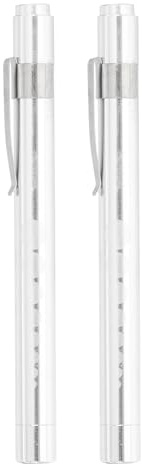 HEALEEP LED Medizinische Stiftlampen mit Pupillenmessgerät aus Aluminiumlegierung 2 Stück für Ärzte und Krankenschwestern zur Mund und Pupilleninspektion im Klinikalltag