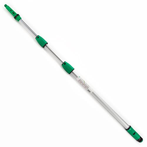 Unger OptiLoc Teleskopstange 4,50 cm (kompatibel Fensterreinigungswerkzeugen, ergonomischer Griff, Anti-Rutsch-Endkappe, 2-Komponenten Drehverschluss) ED450
