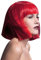Smiffys Fever Kollektion, Lola Perücke, Rot, Abgerundeter Bob mit Pony, 30cm / 12in