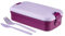 Curver Lunchbox mit Besteck Lunch Box, Lilla, 23.5 x 13.5 x 6.3 cm