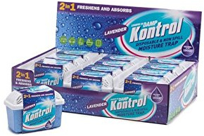 18 x Kontrol Mini Moisture Trap - Freshens Air and Absorbs Damp lavender Scent