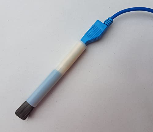 1 Stück Kohlefaserpinsel Carbonpinsel WIG/TIG mit Teflon/PTFE Hülse (4mm Laborstecker/Bananenstecker)