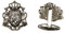 Alpenflüstern Trachten-Manschettenknöpfe Wappen antik-Silber-Farben API094